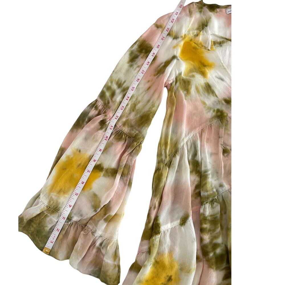 Young Fabulous and Broke Rosa Mini Dress Olive Venus Tie Dye Oversized Boho XS - Picture 9 of 12